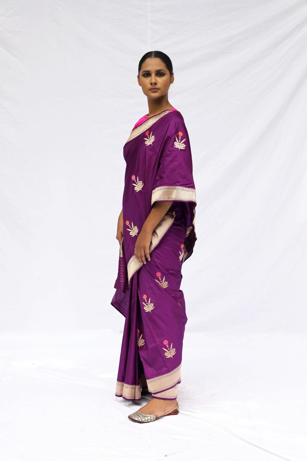 Purple Banarasi Saree